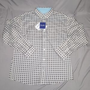 Huk Black and White Casual Button Down Shirt